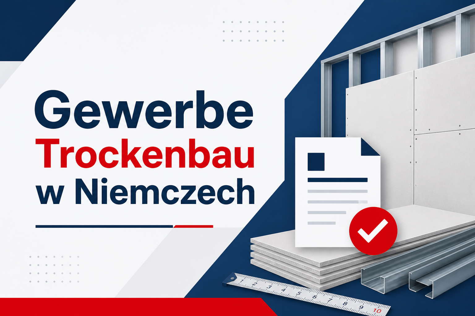 Gewerbe Trockenbau w Niemczech – rejestracja firmy z Polskie Biuro 24